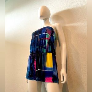 SMALL STRAPLESS MULTICOLORED ROMPER